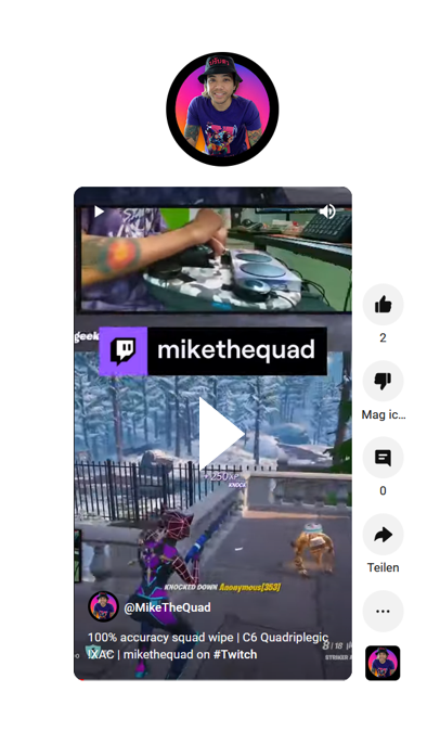 Youtube-Kanal von Mike the quad