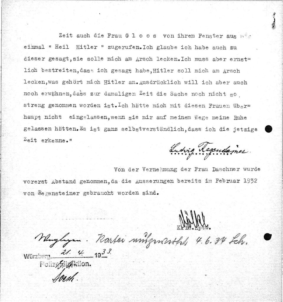 Vernehmungsprotokoll