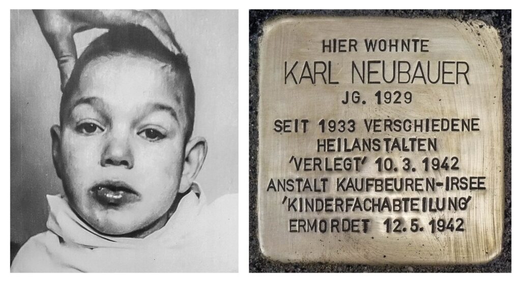 Bild von Karl Neubauer und sein Stolperstein