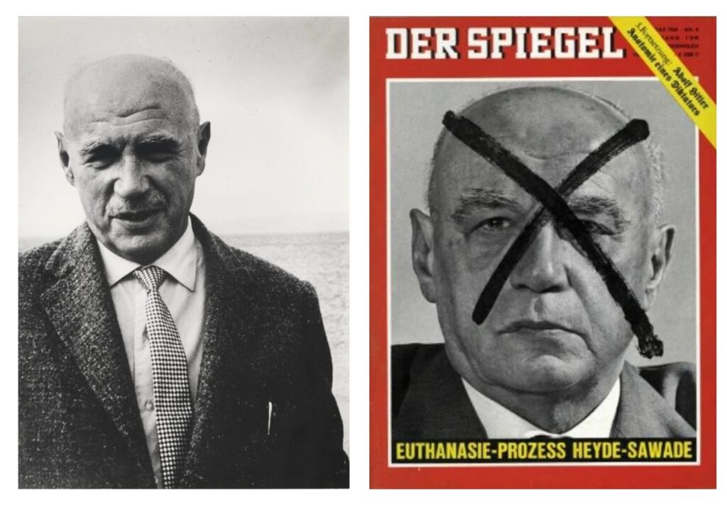 Das Bild zeigt zwei Fotos von Heyde