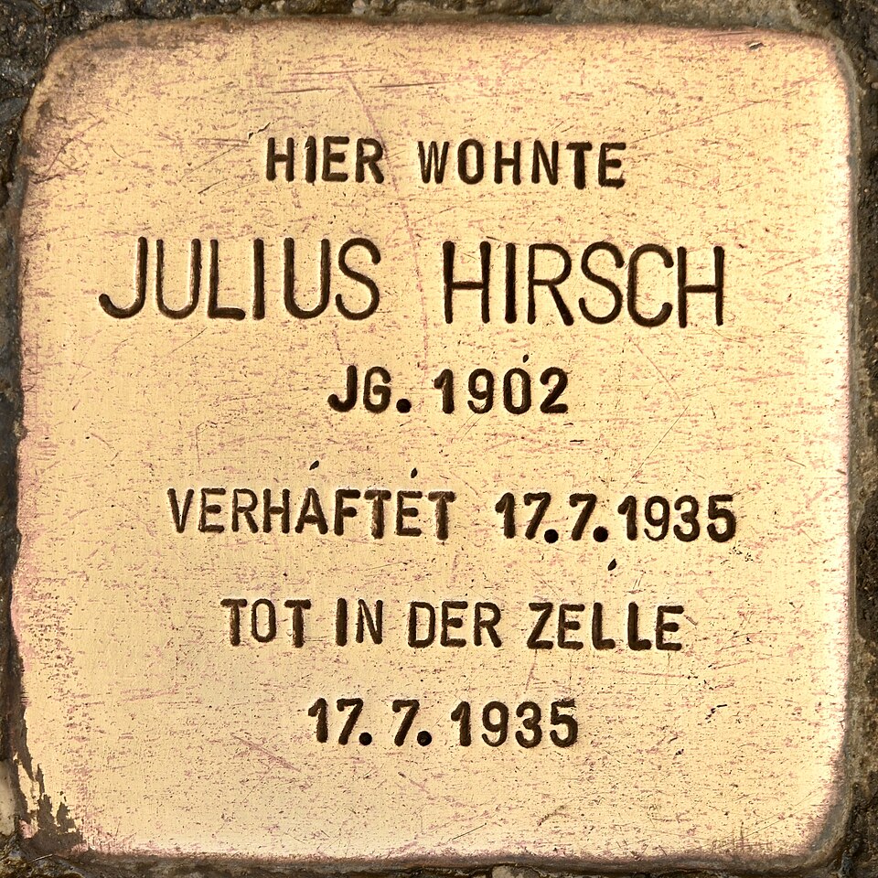 Stolperstein von Julius Hirsch